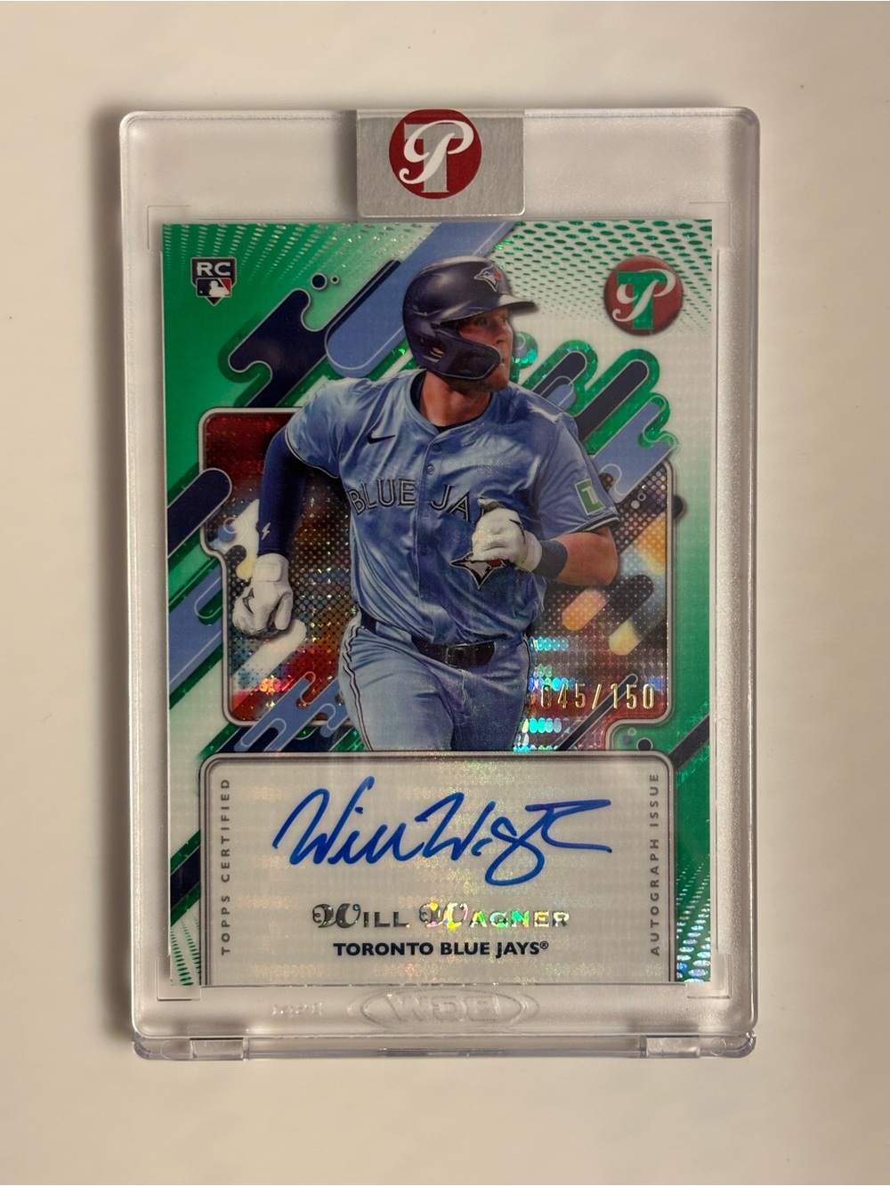 Will Wagner 2025 Topps Pristine Green Rookie Auto /150 Blue Jays RC